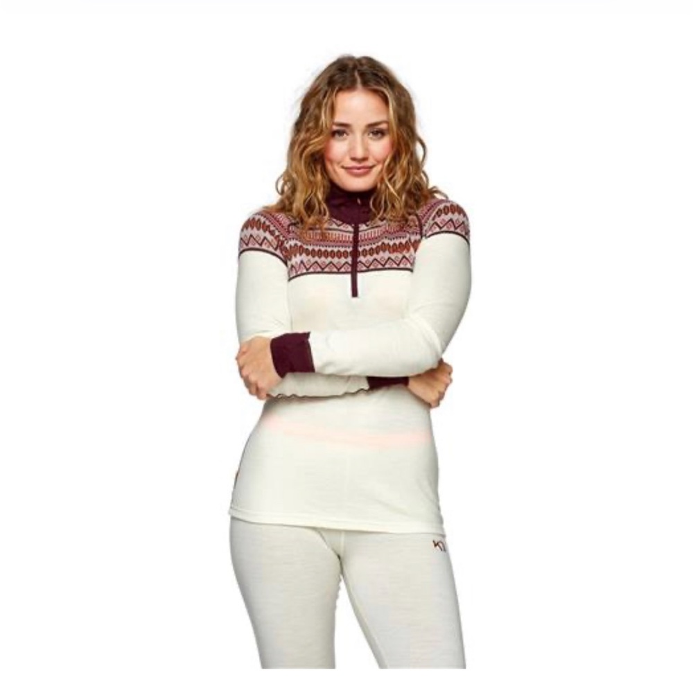 Kari Traa S Lokke Half Zip Base Layer Top 100% Merino Wool